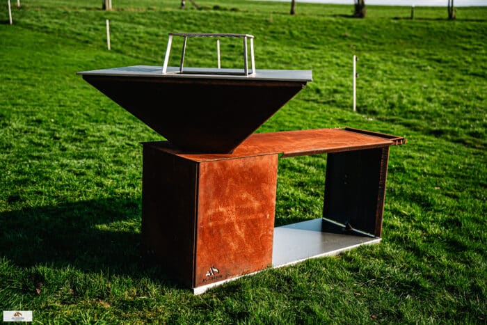 Barbecue - plancha - jumbo - socle - vue 2