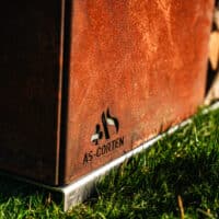 Zoom logo as-corten pied barbecue - vue 1